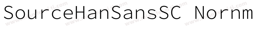 SourceHanSansSC Nornmal字体转换
